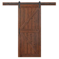 36 in. x 84 in. 1 Panel K-Bar Auburn Interior Sliding Barn Door Slab with Hardware Kit
