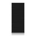 30 in. x 80 in. Hollow Core Black Painted Composite MDF Interior Door Slab