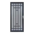 Nuevo 36 in. x 80 in. Universal/Reversible Hinging Steel Black Security Storm Door