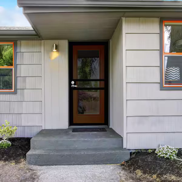 ClearGuard 36 in. x 80 in. Universal Black Surface Mount Steel Security Door with Meshtec Screen