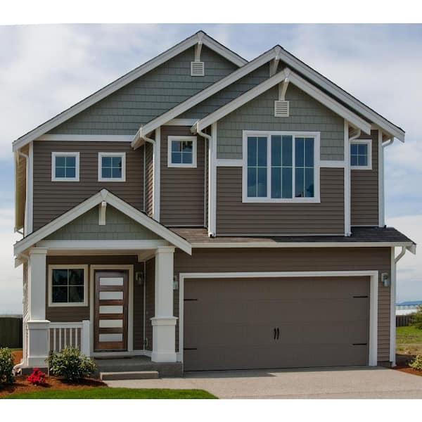 36 in. x 80 in. Contemporary Espresso Left Hand Inswing 5- Lite Mistlite Mahogany Wood Prehung Front Door - FSC 100%