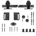 72 in. Dark Oil-Rubbed Top Mount Sliding Barn Door Track and Hardware Kit
