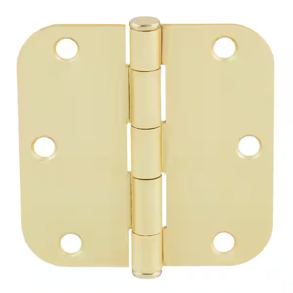 48-Pack 3-1/2 in. x 5/8 in. Radius Satin Brass Butt Door Hinge Value Pack