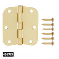 48-Pack 3-1/2 in. x 5/8 in. Radius Satin Brass Butt Door Hinge Value Pack