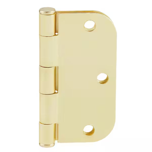 48-Pack 3-1/2 in. x 5/8 in. Radius Satin Brass Butt Door Hinge Value Pack