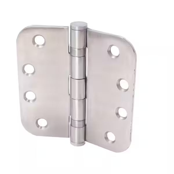 4 in. x 5/8 in. Radius Stainless Steel Commercial Grade with Ball Bearing Hinge
