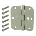 3-1/2 in. x 5/8 in. Radius Satin Nickel Security Door Hinge Value Pack (18-Pack)