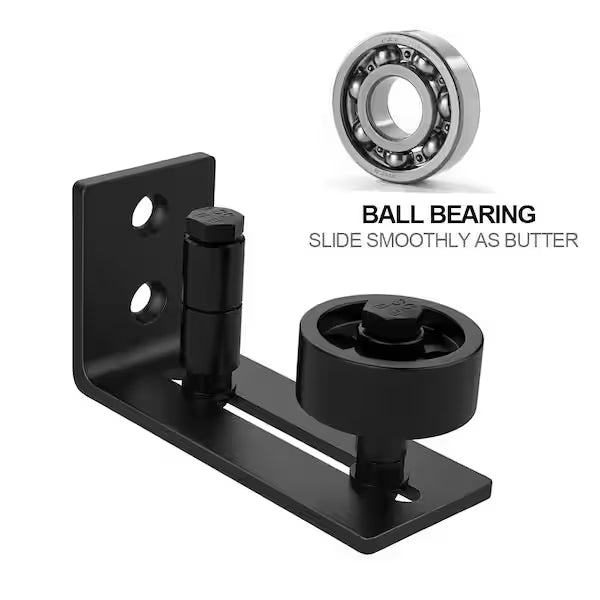 4.8 in. Sliding Barn Door Floor Guide, 8-in-1 Adjustable Floor Guide for Bottom Roller and Wall Mount System(2-Pack)