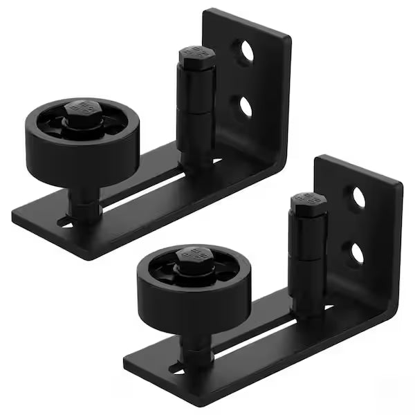 4.8 in. Sliding Barn Door Floor Guide, 8-in-1 Adjustable Floor Guide for Bottom Roller and Wall Mount System(2-Pack)