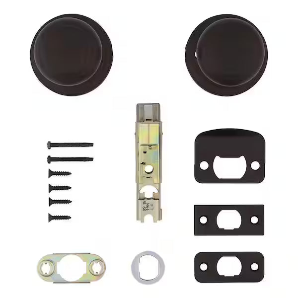 Cove Venetian Bronze Passage Door Knob for Hall or Closet featuring Microban Technology