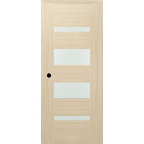 Vona 07-01 18 in. x 96 in. Right-Hand 5-Lite Frosted Glass Loire Ash Composite Wood Single Prehung Interior Door