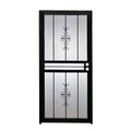 36 in. x 80 in. 501 Universal/Reversible Series Genesis Steel Powder Coated Black Prehung Security Door
