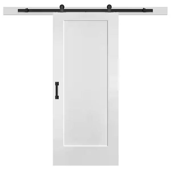 36 in. x 84 in. No Panel Lincoln Park Primed Interior Sliding Barn Door Slab with Hardware Kit