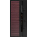 0162 36 in. x 80 in. Left-hand/Inswing Tinted Glass Red Oak Steel Prehung Front Door with Hardware