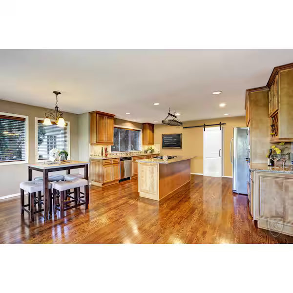 30 in. x 80 in. Shaker 2-Panel Unfinished Solid Core Primed PineWood Interior Sliding Barn Door with Bronze Hardware Kit