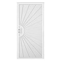 36 in. x 80 in. Solana White Surface Mount Outswing Steel Security Door with Perforated Metal Screen